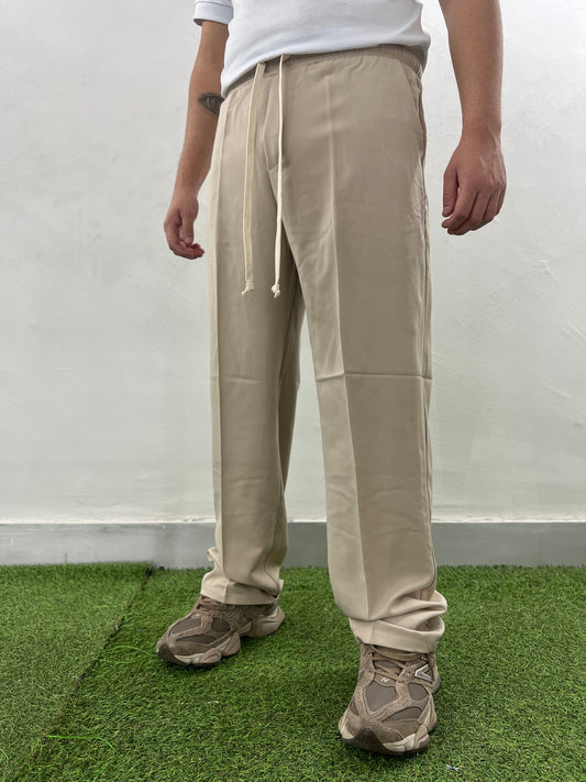 PANTALONE CLASSIC BEIGE FONDO LARGO